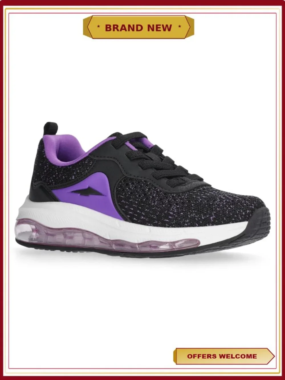 Girls Slip-On Air Sneakers Memory Foam Breathable Knit